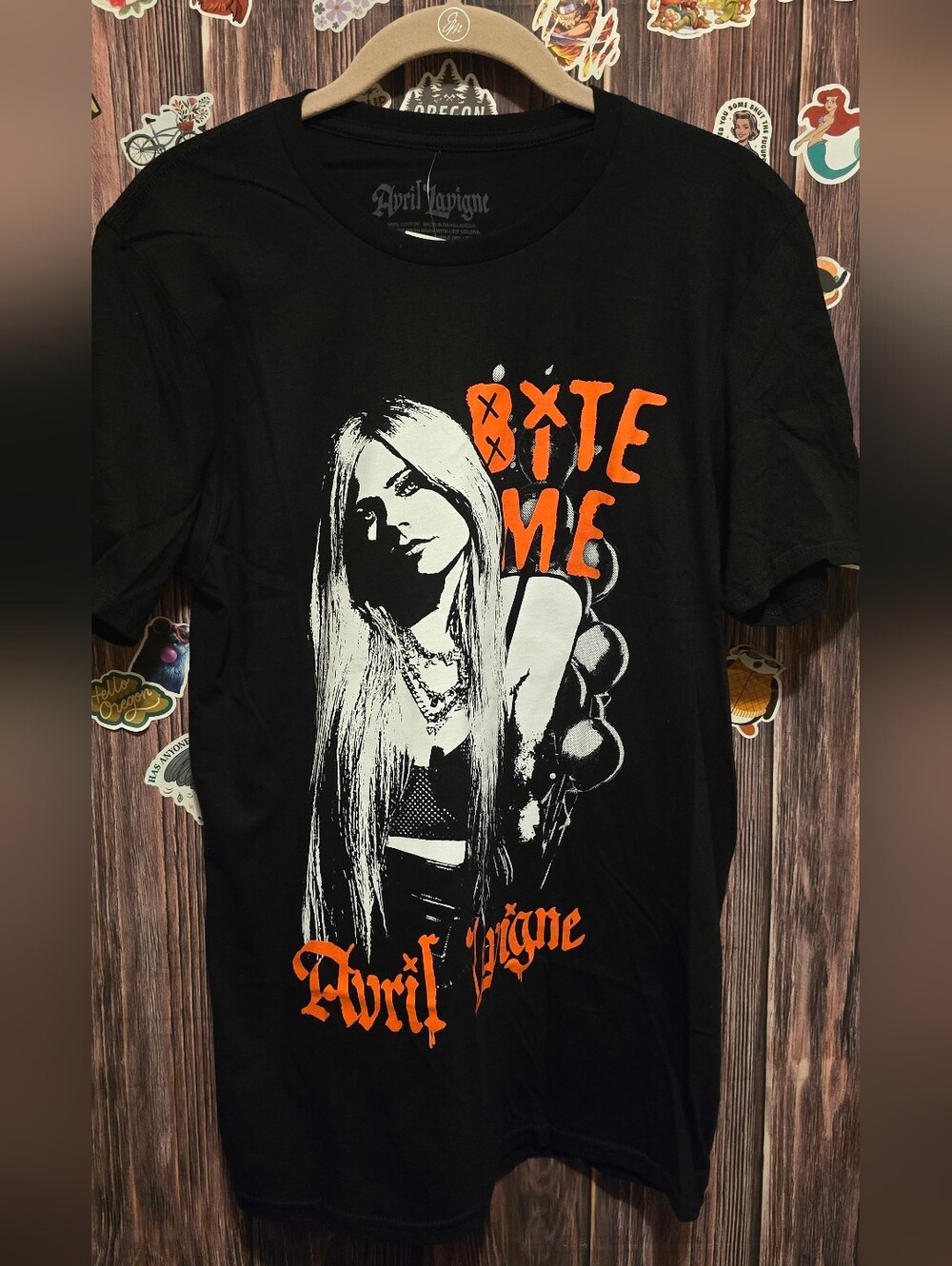 Avril Lavigne "Bite Me" Black Graphic Tee
